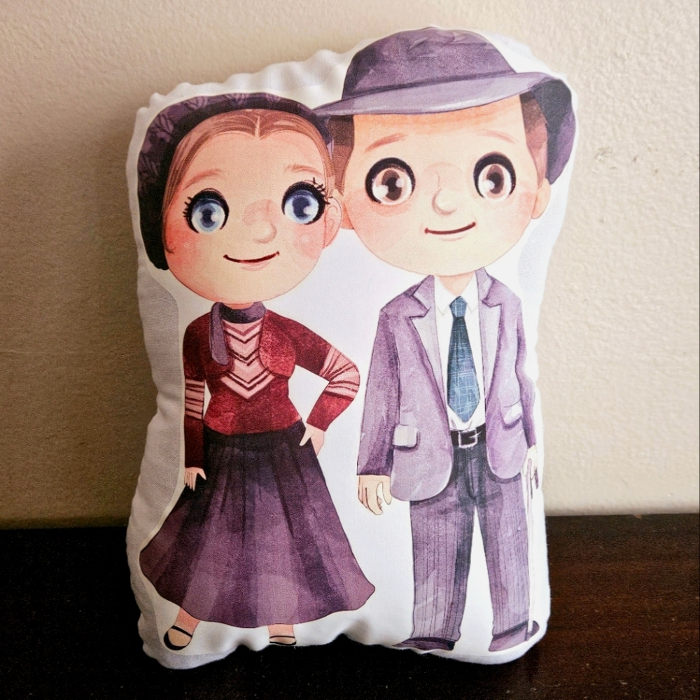 Bonnie and Clyde Pillow Pal. New.